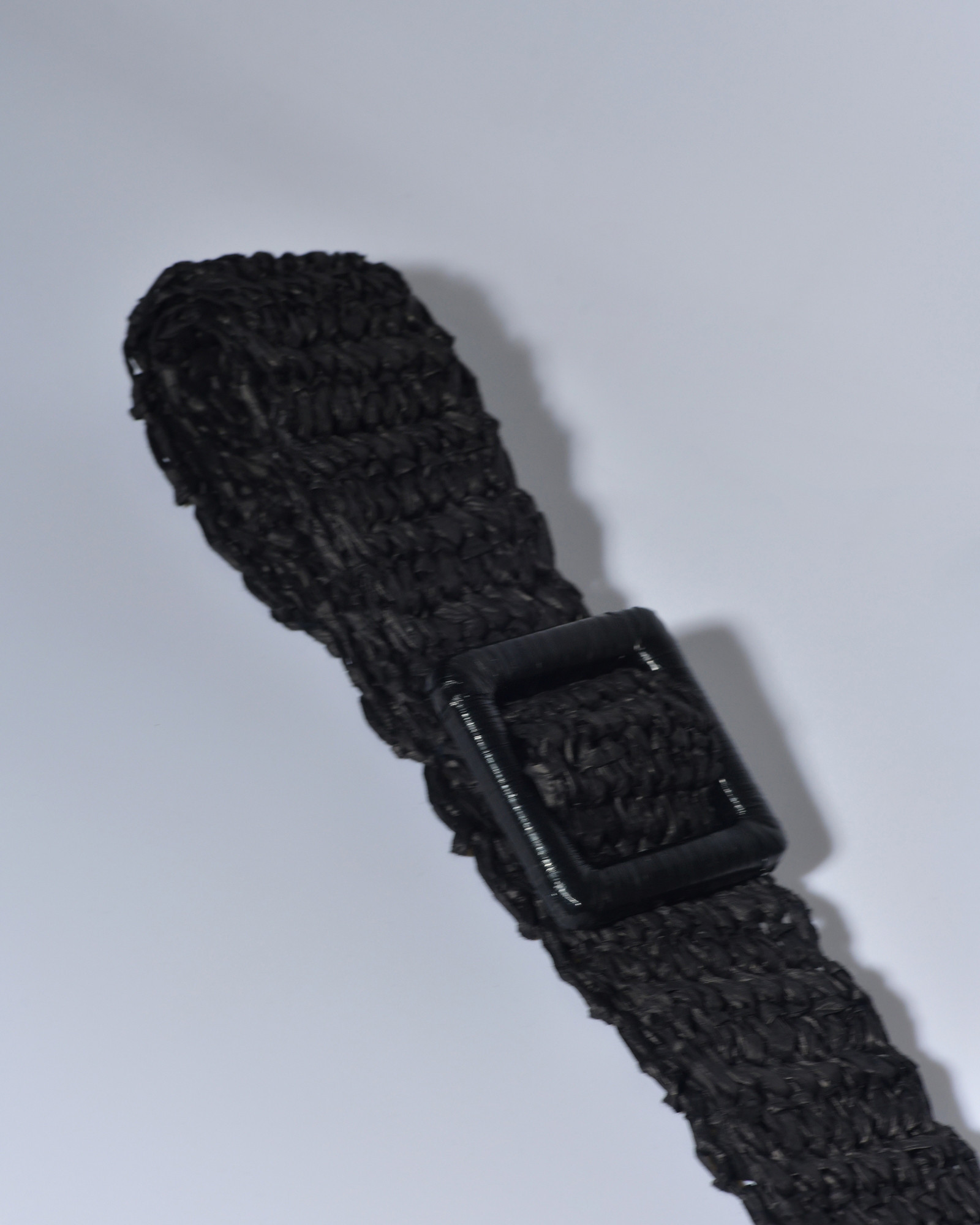 Ceinture en raphia noir Liviana Conti