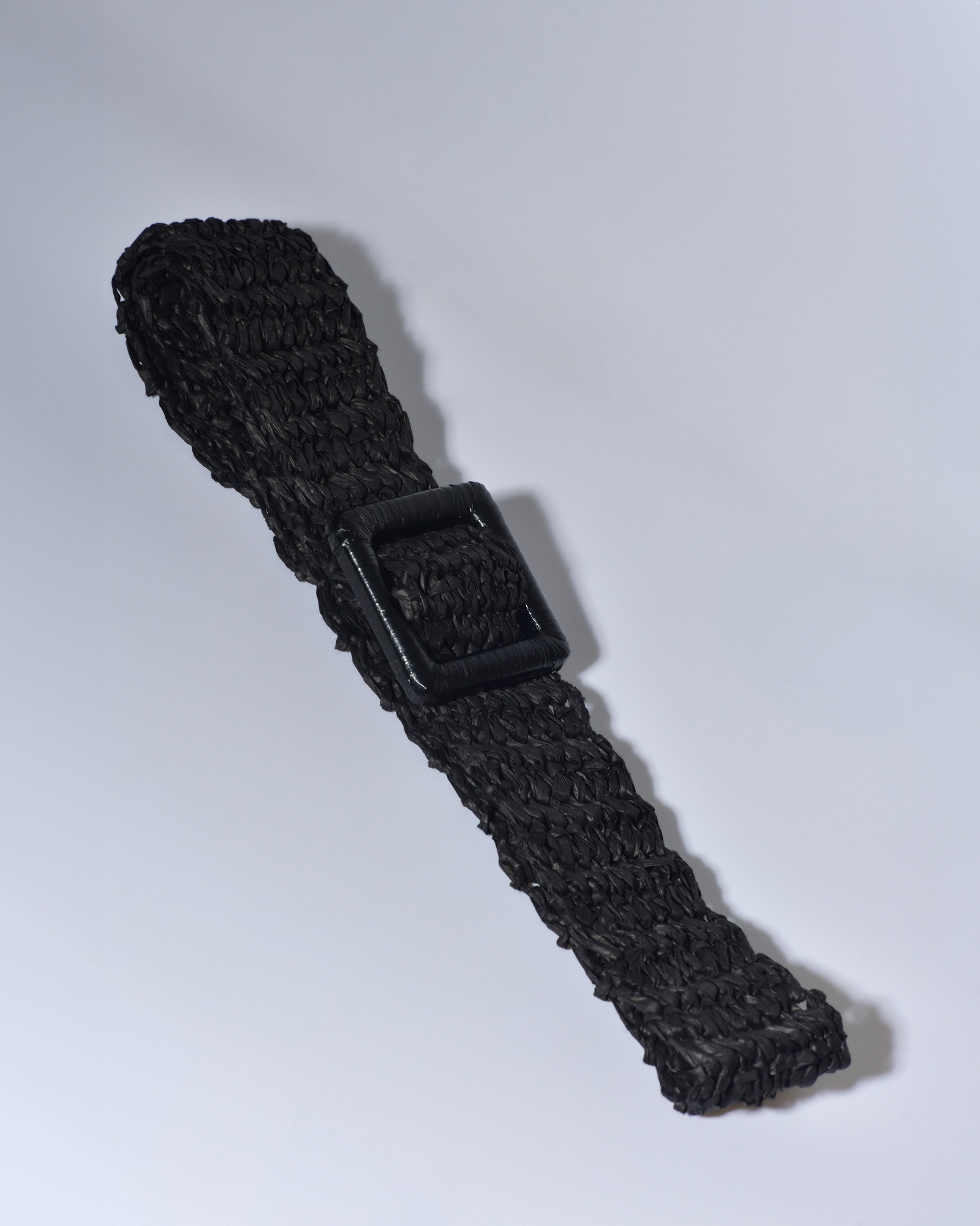 Ceinture en raphia noir Liviana Conti
