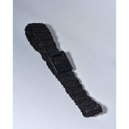 Ceinture en raphia noir Liviana Conti