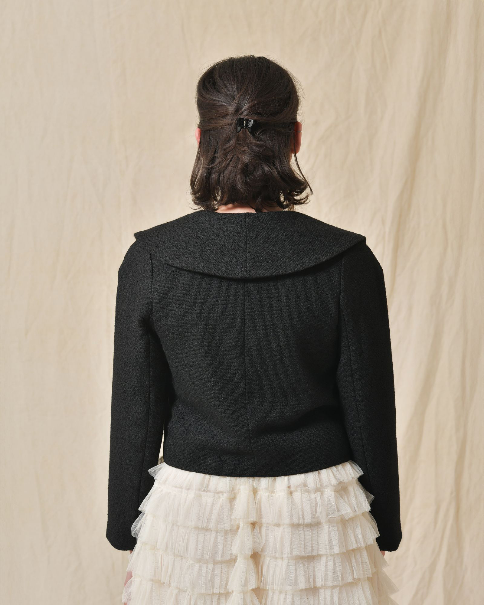 Veste à col châle à bouton strass Edward Achour