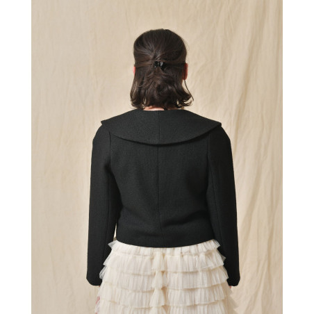 Veste à col châle à bouton strass Edward Achour