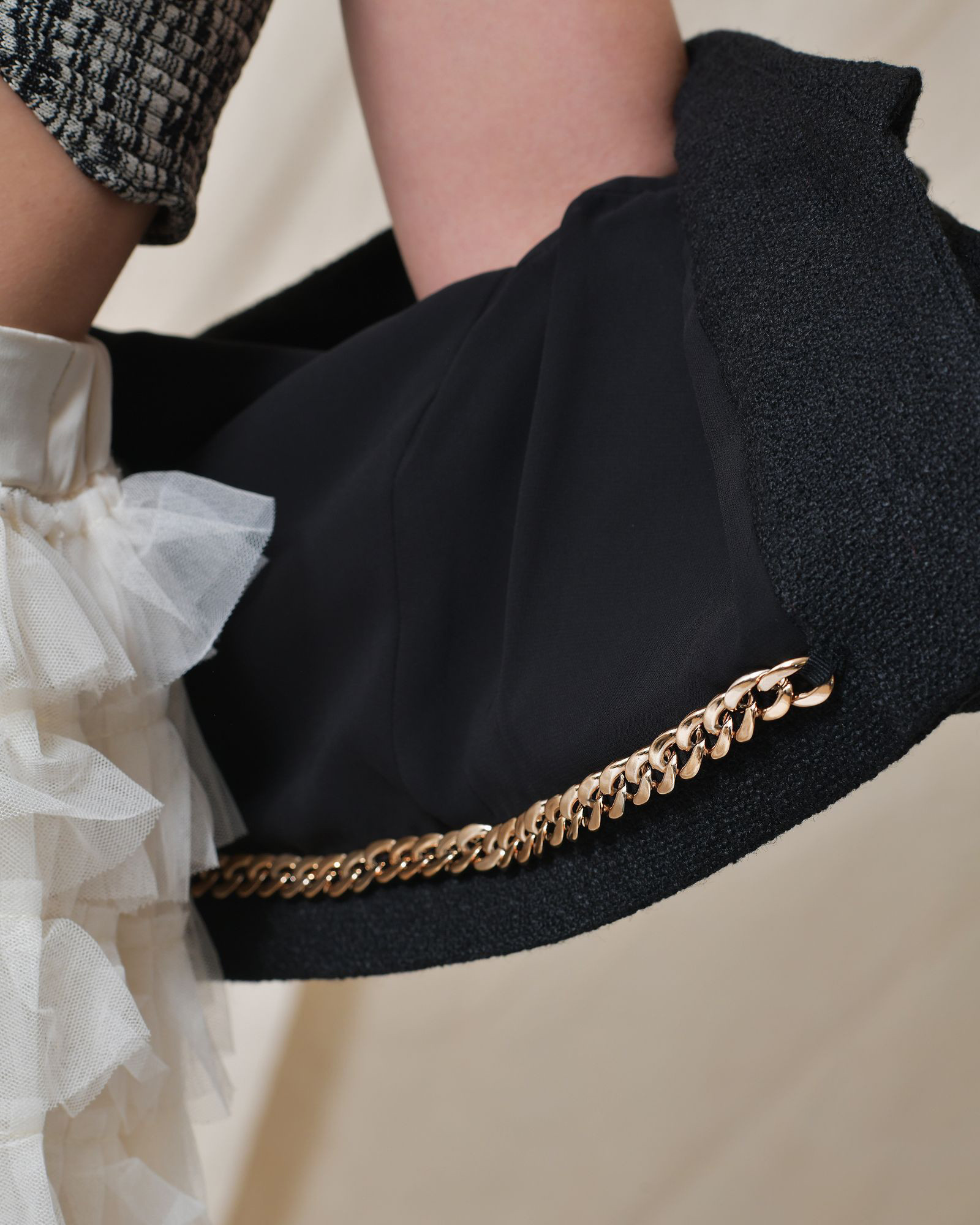 Veste à col châle à bouton strass Edward Achour