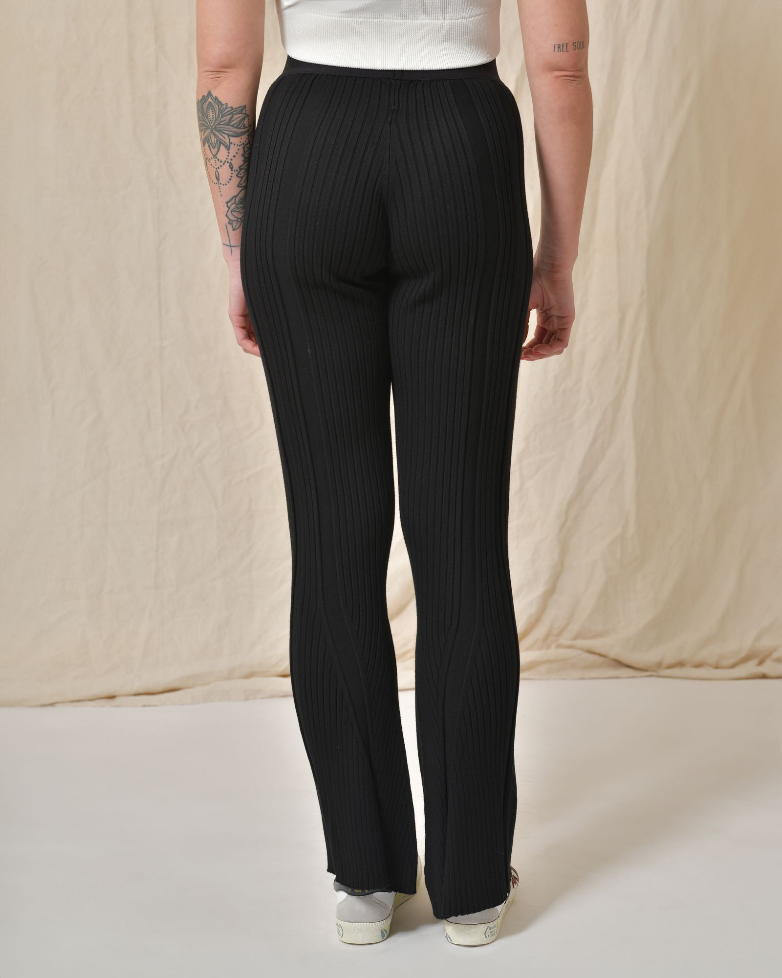 Pantalon en viscose côtelé Liviana Conti