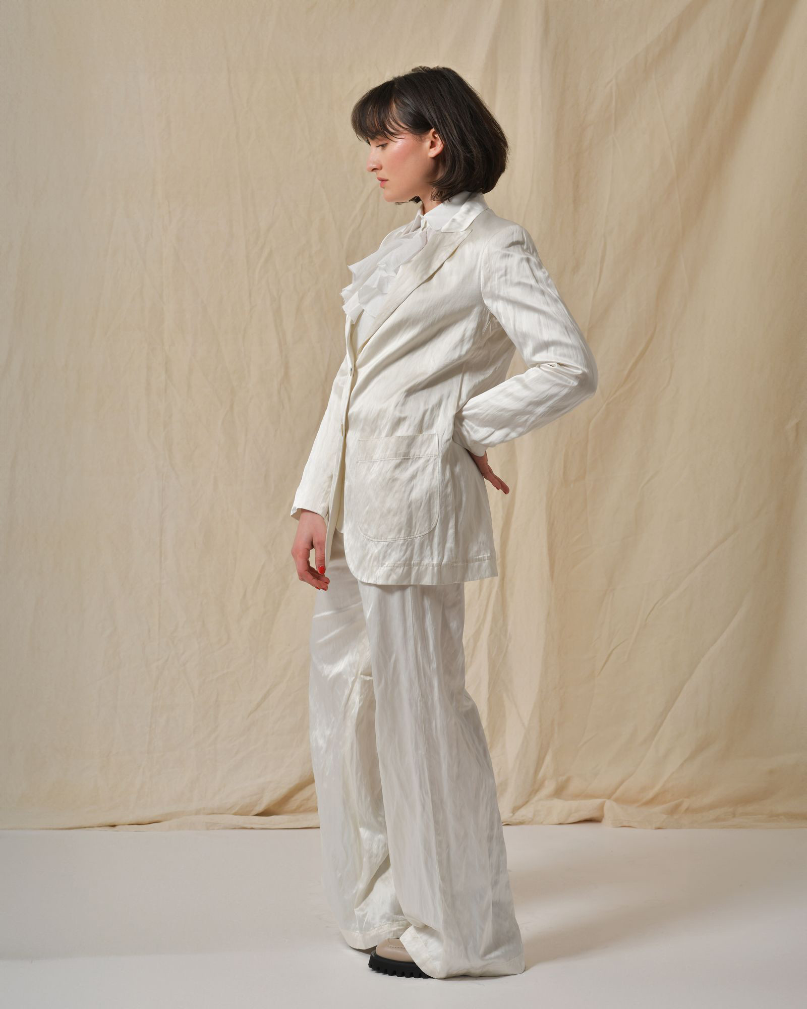 Pantalon en viscose effet froissé Diega