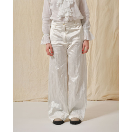 Pantalon en viscose effet froissé Diega