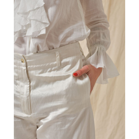 Pantalon en viscose effet froissé Diega