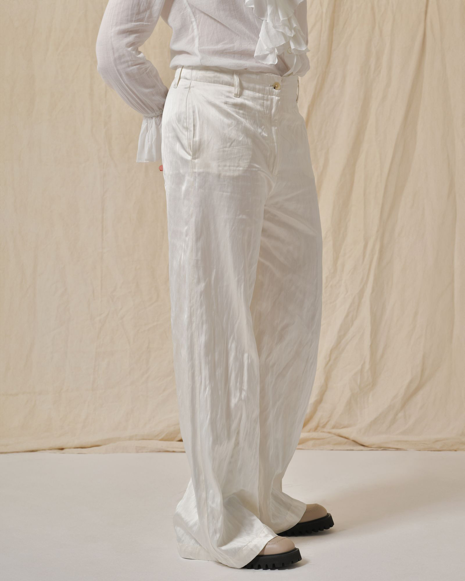 Pantalon en viscose effet froissé Diega