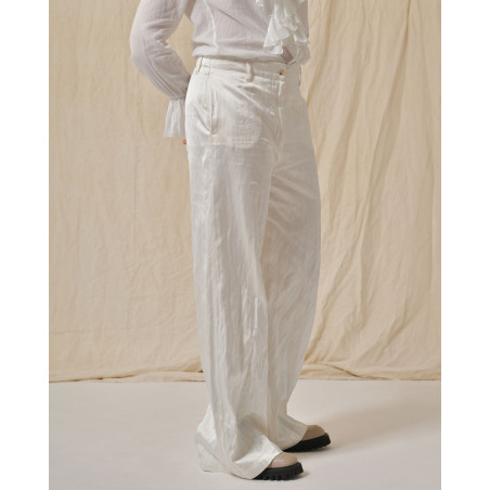 Pantalon en viscose effet froissé Diega