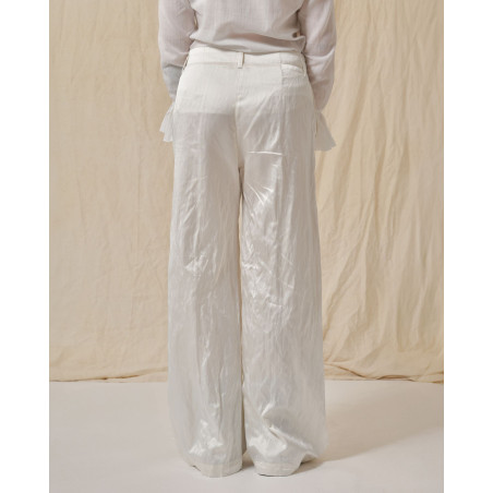 Pantalon en viscose effet froissé Diega