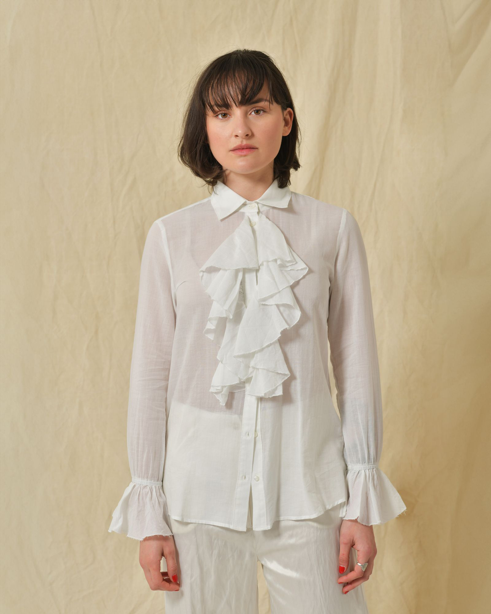 Chemisier en coton à volants Diega