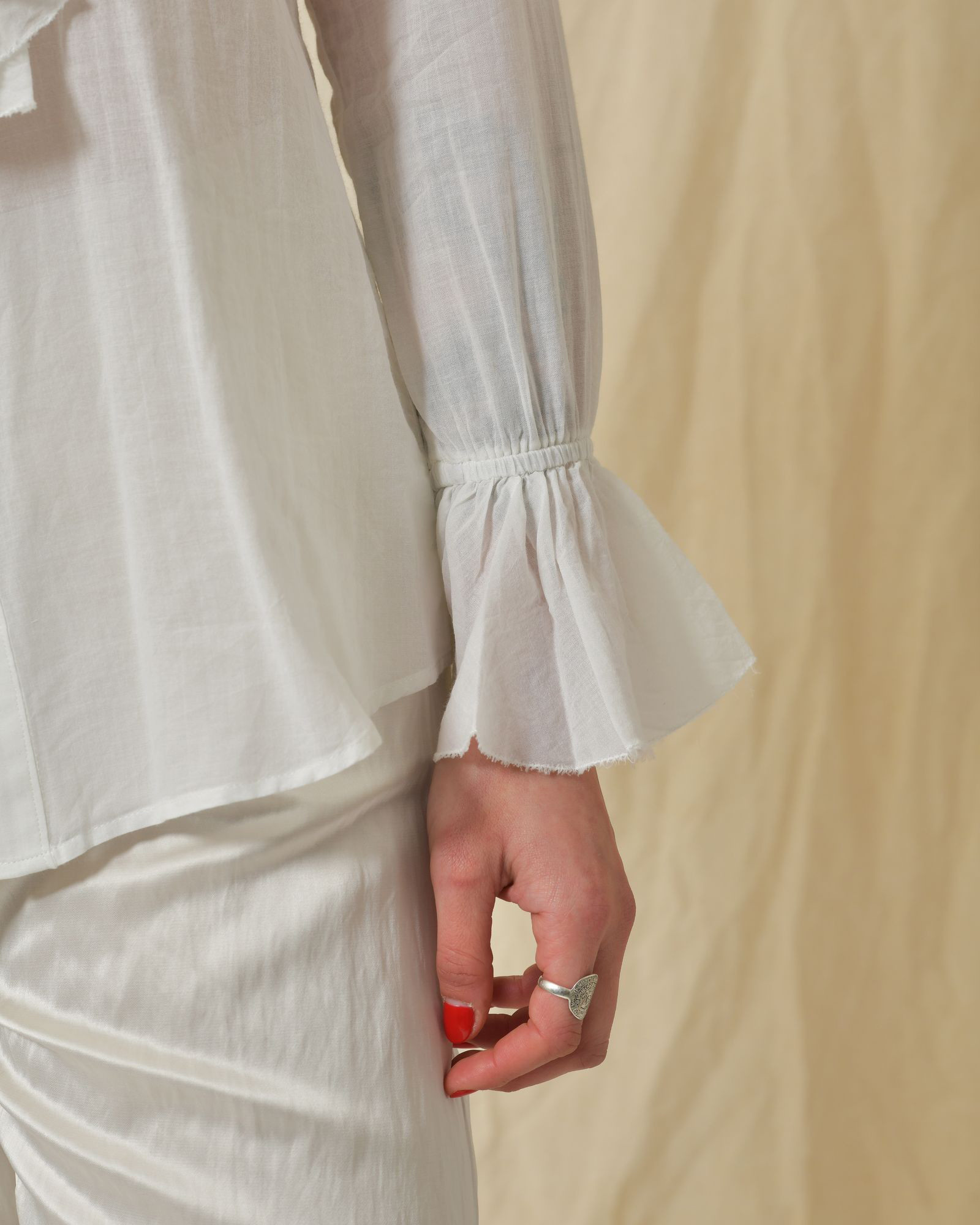 Chemisier en coton à volants Diega