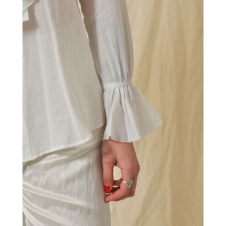 Chemisier en coton à volants Diega