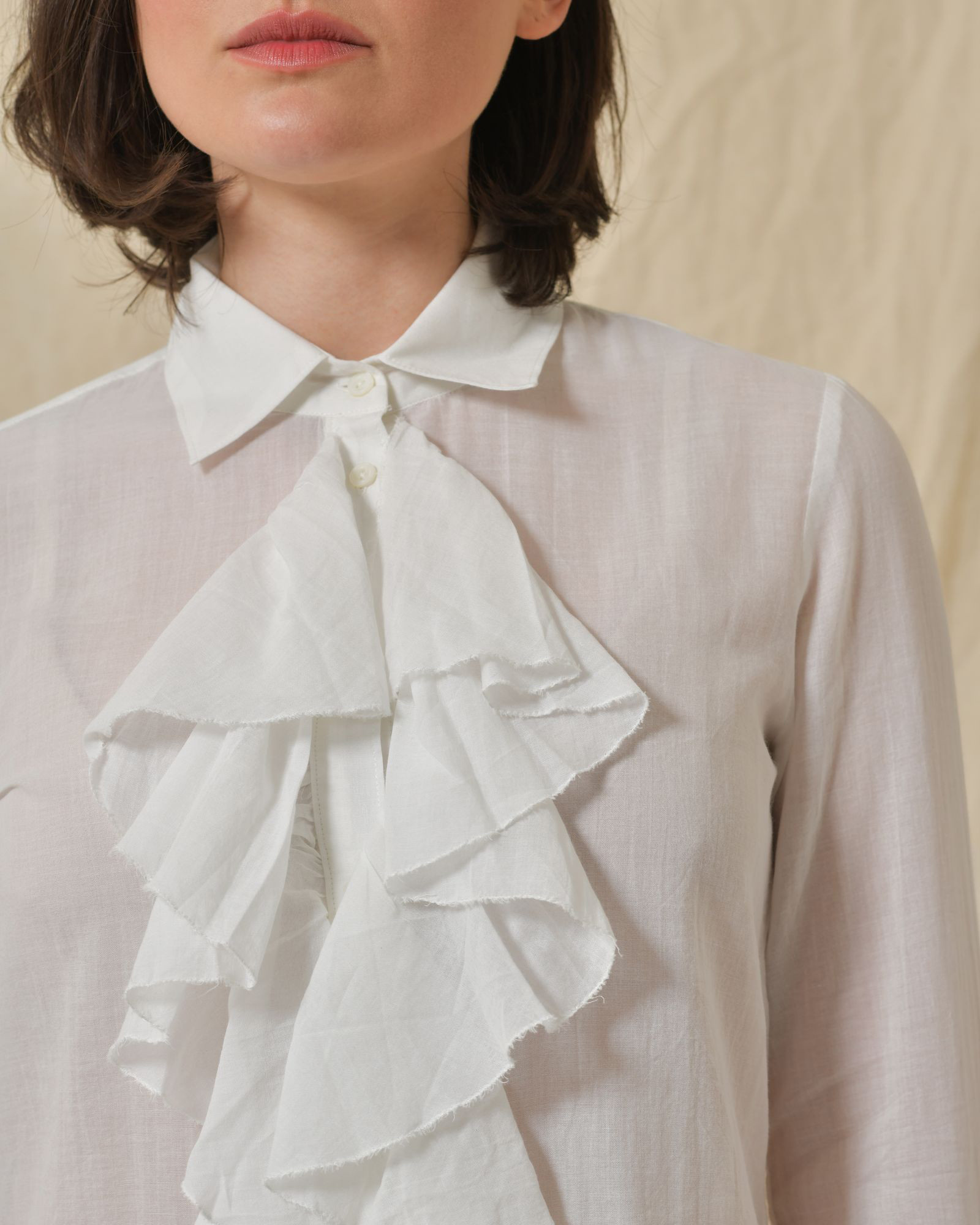 Chemisier en coton à volants Diega
