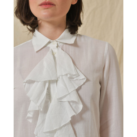 Chemisier en coton à volants Diega