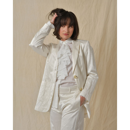 Chemisier en coton à volants Diega