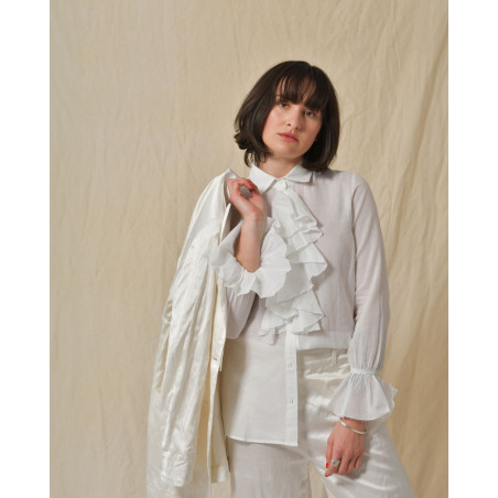 Chemisier en coton à volants Diega