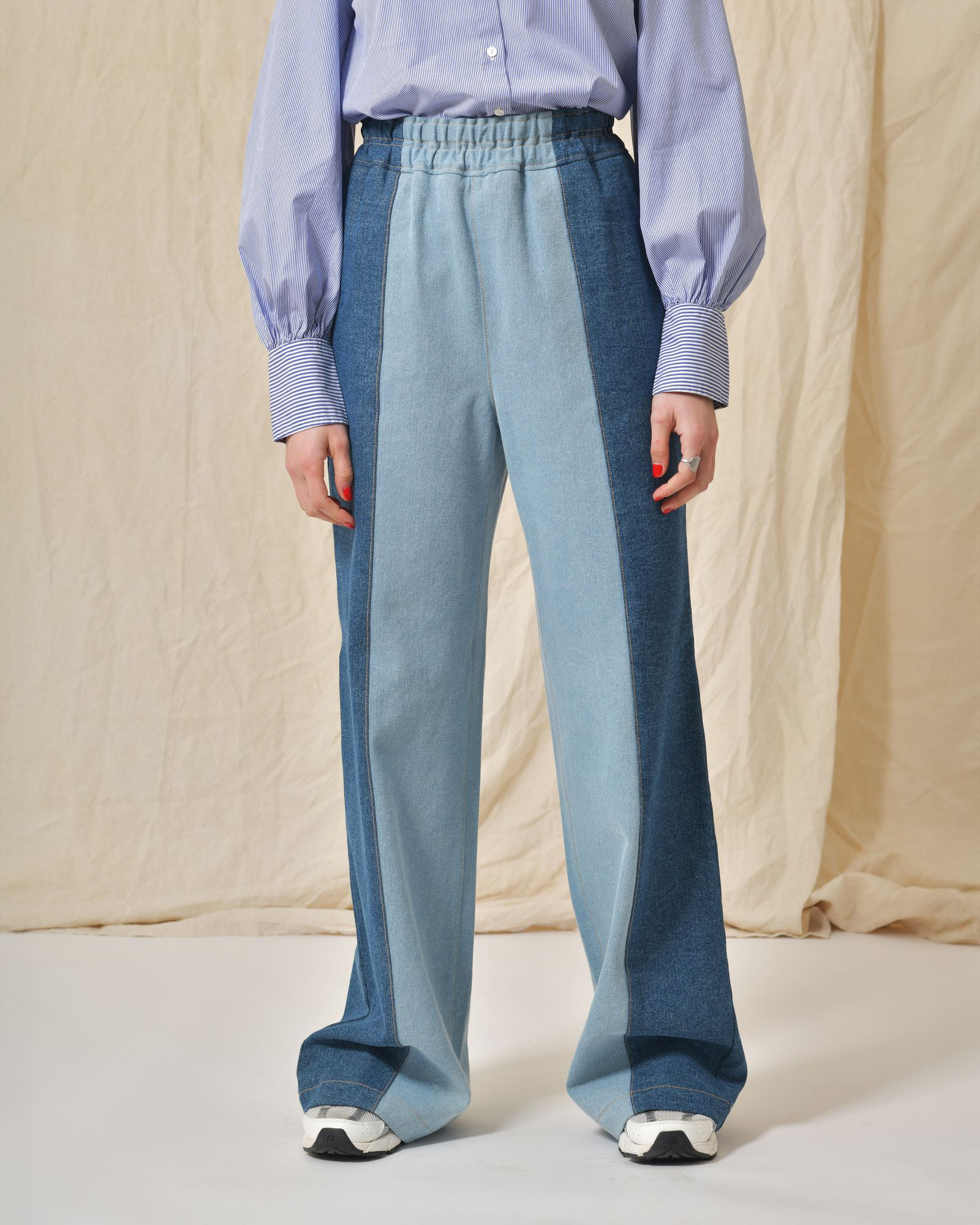 Jean en coton bicolore Fabiana Filippi