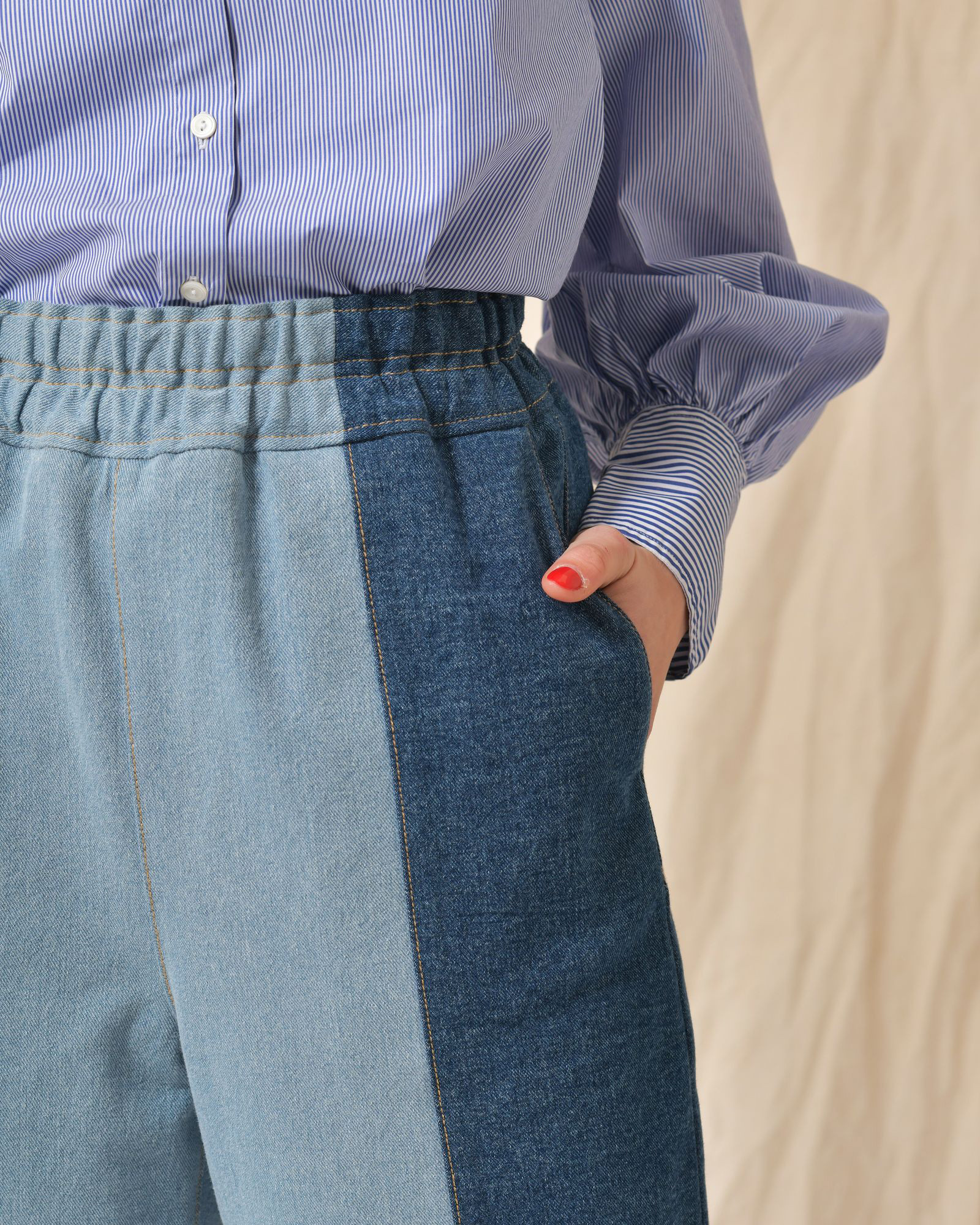 Jean en coton bicolore Fabiana Filippi