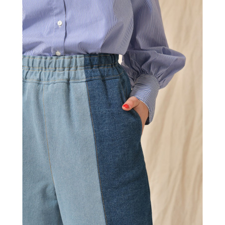 Jean en coton bicolore Fabiana Filippi