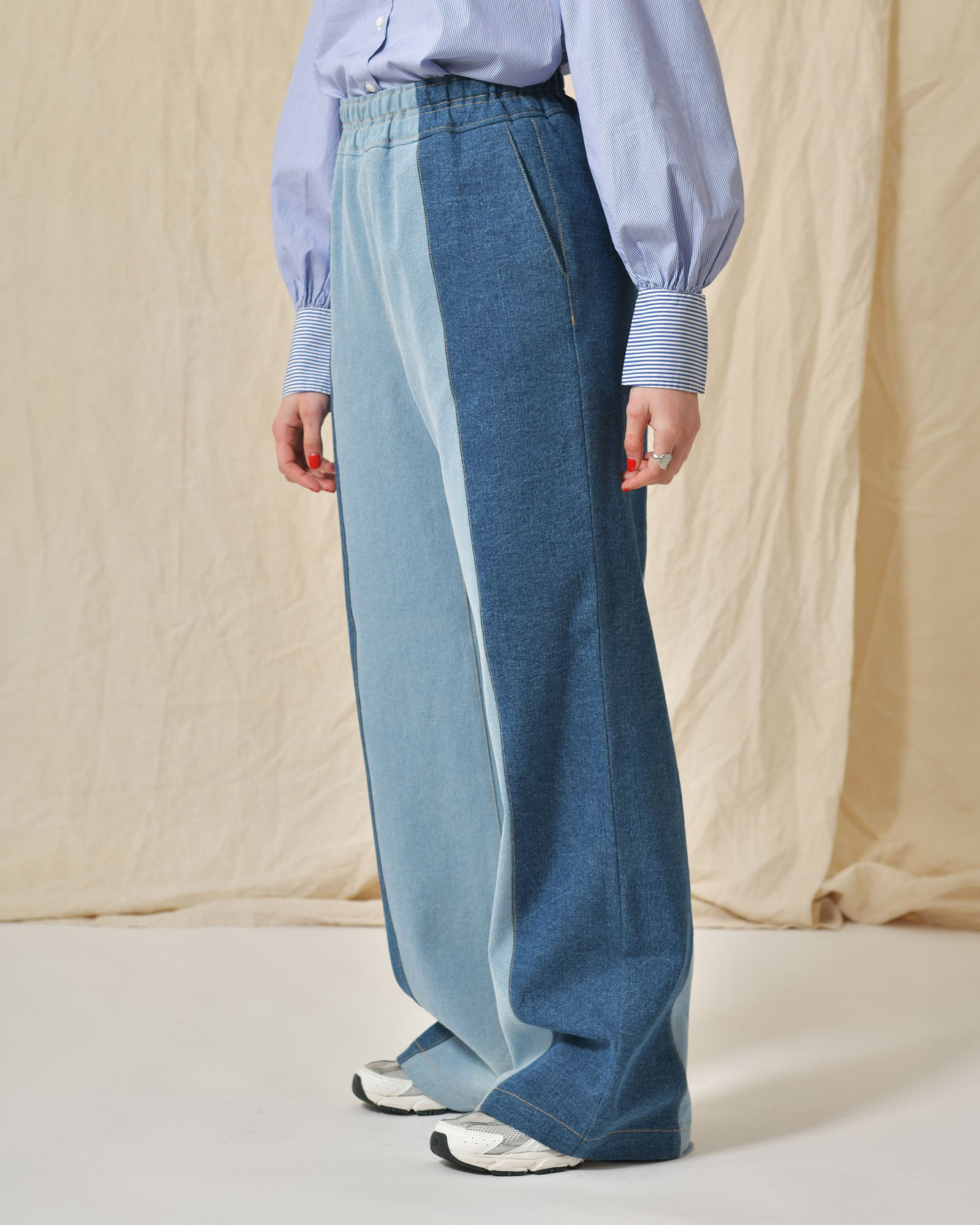 Jean en coton bicolore Fabiana Filippi