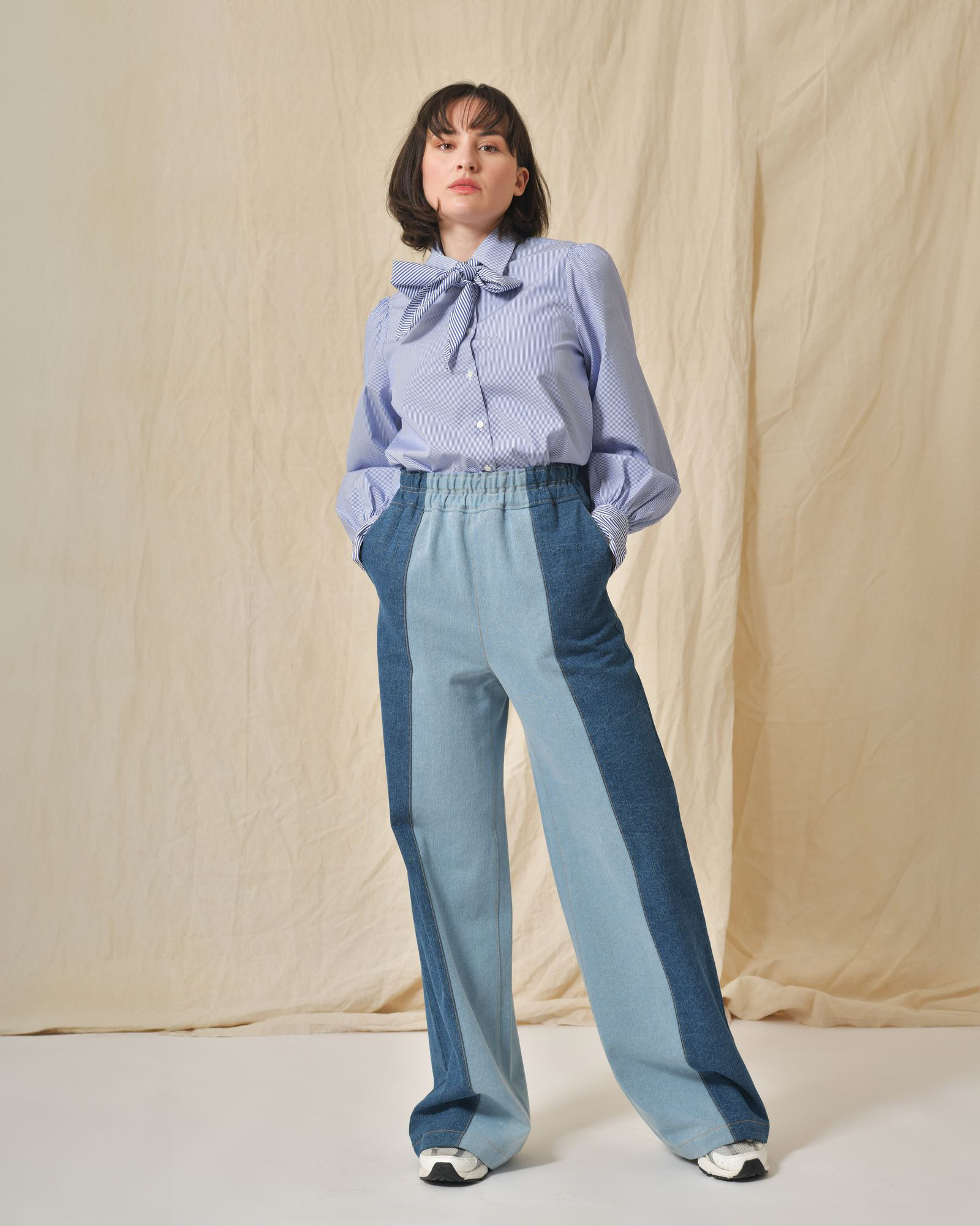 Jean en coton bicolore Fabiana Filippi