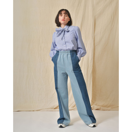 Jean en coton bicolore Fabiana Filippi