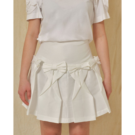 Jupe en soie mélangée à plies Edward Achour