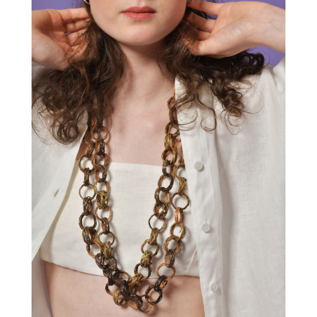 Collier en bois tressé Liviana Conti