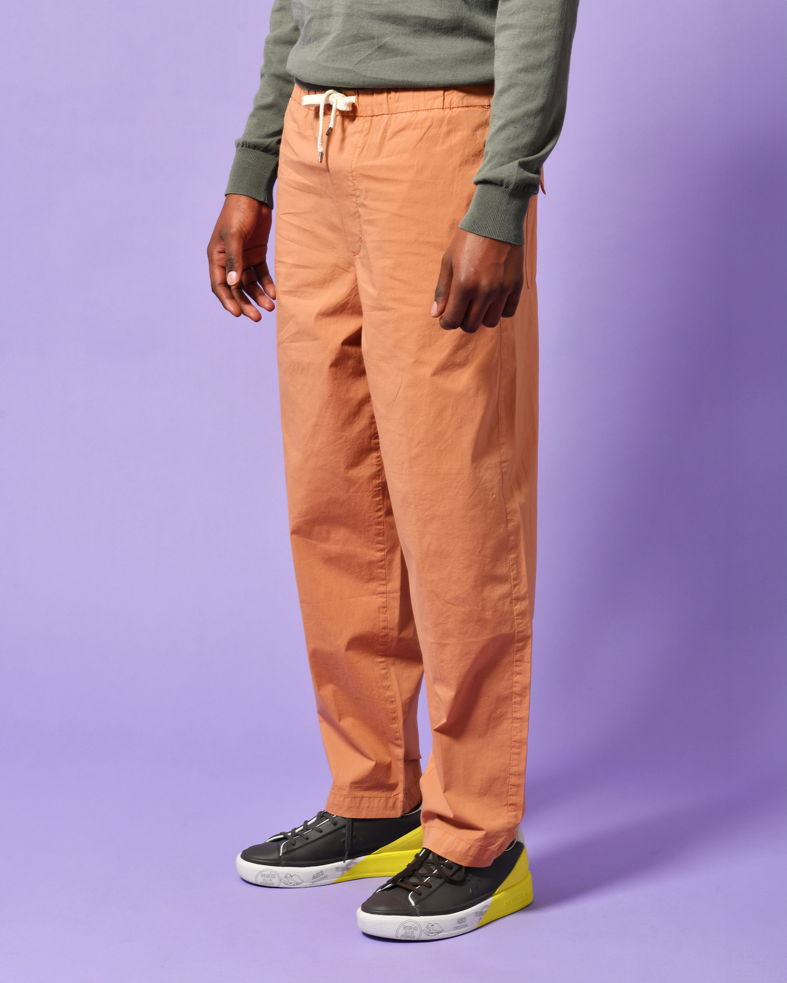 Pantalon en coton saumon Alpha Studio