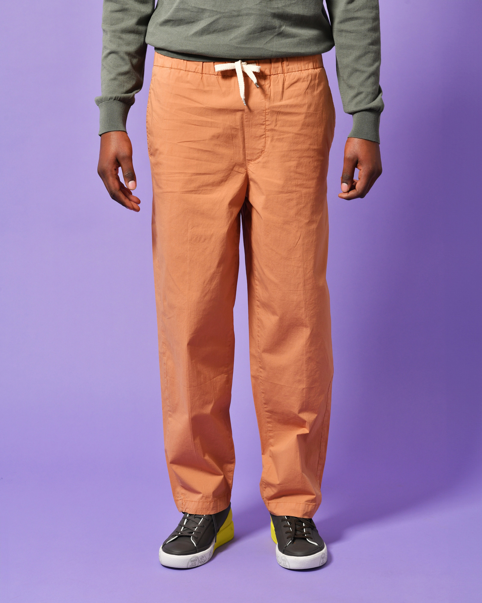 Pantalon en coton saumon Alpha Studio