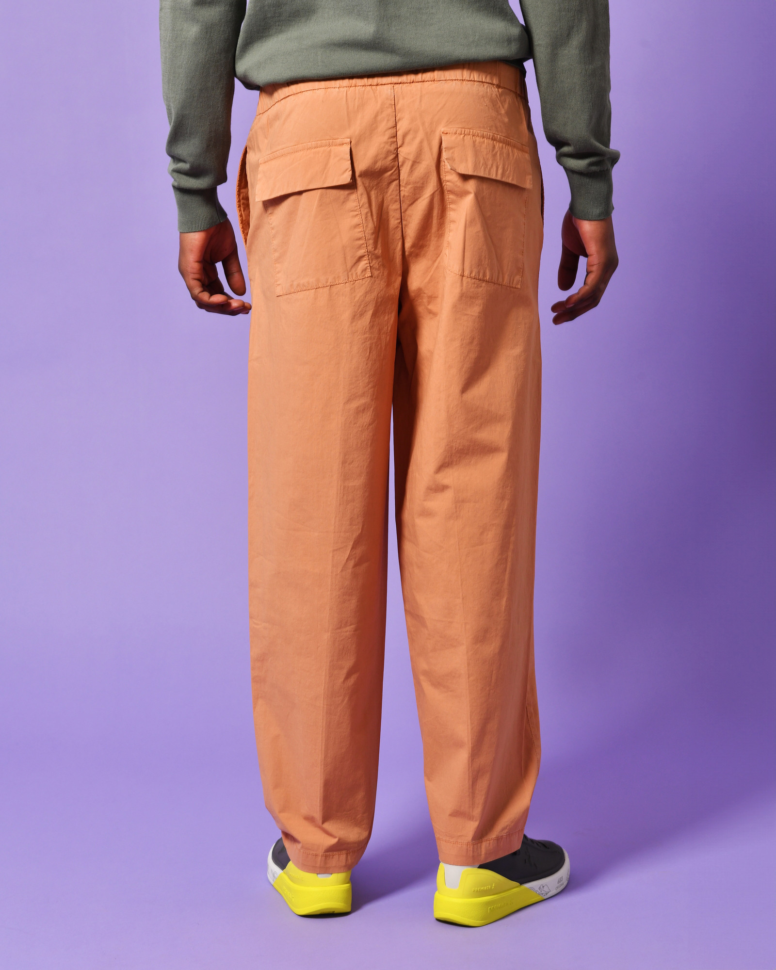 Pantalon en coton saumon Alpha Studio