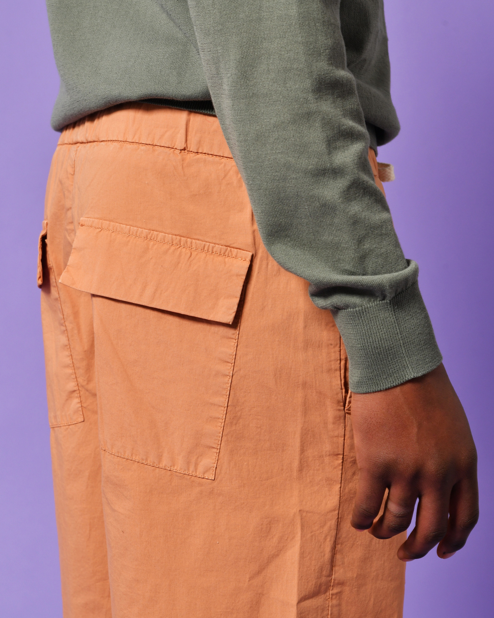 Pantalon en coton saumon Alpha Studio