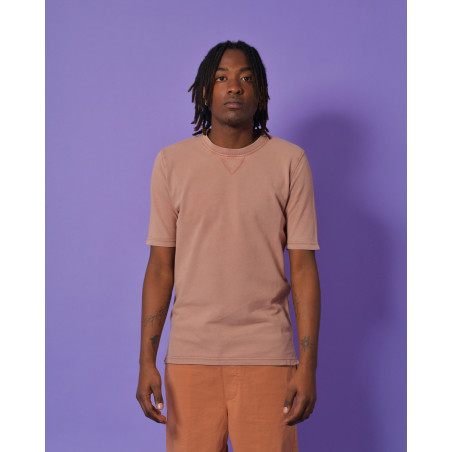 T-shirt en coton rose Alpha Studio