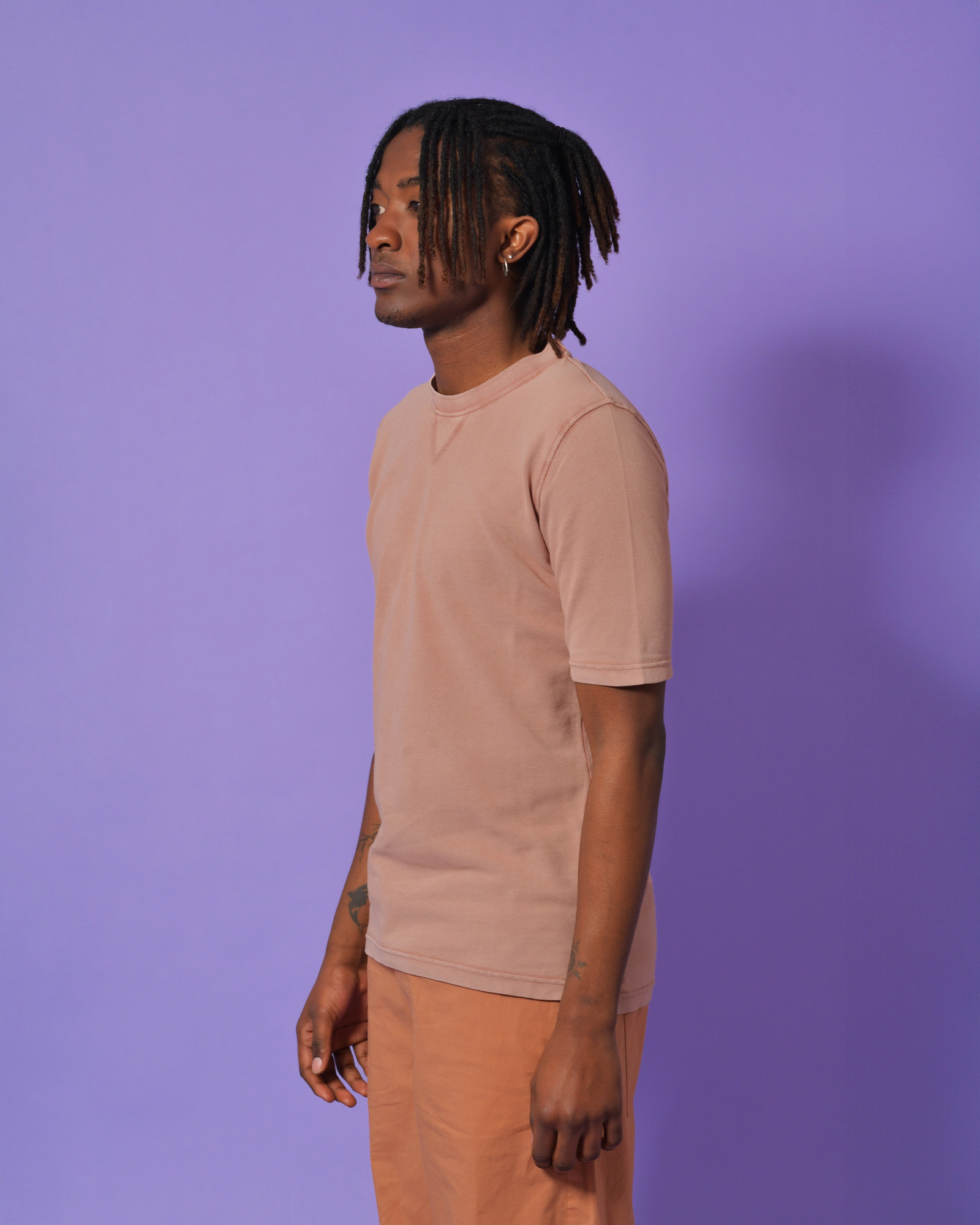 T-shirt en coton rose Alpha Studio