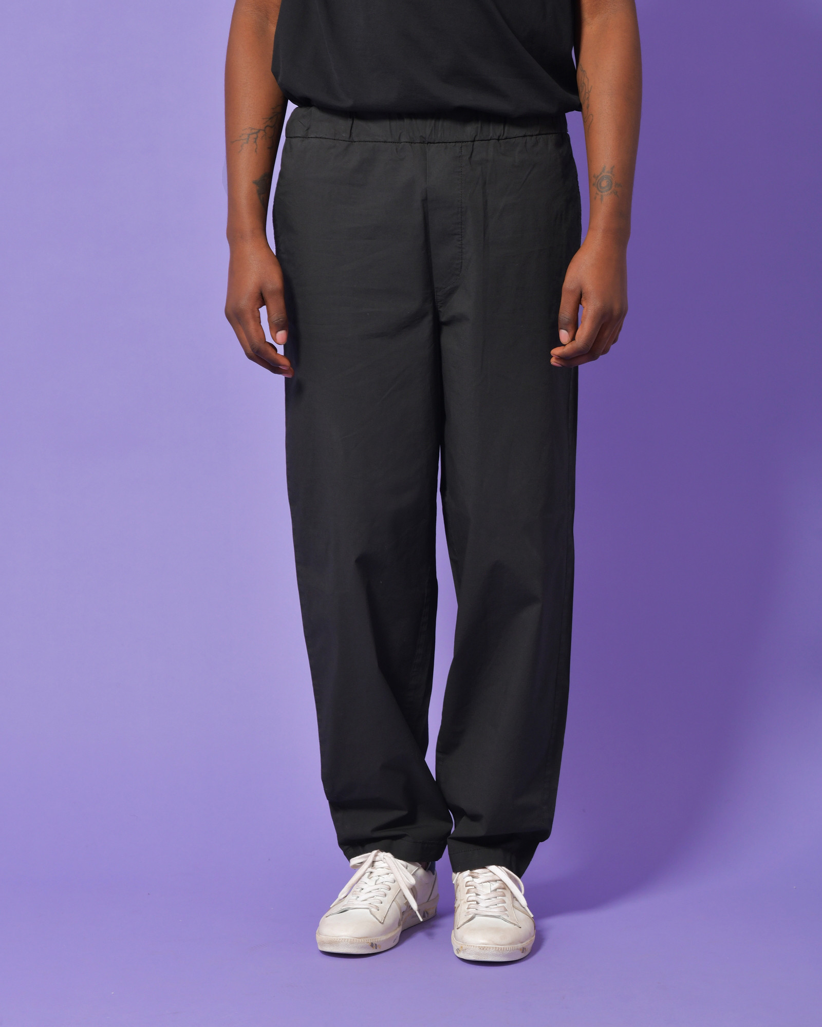 Pantalon en coton noir Alpha Studio