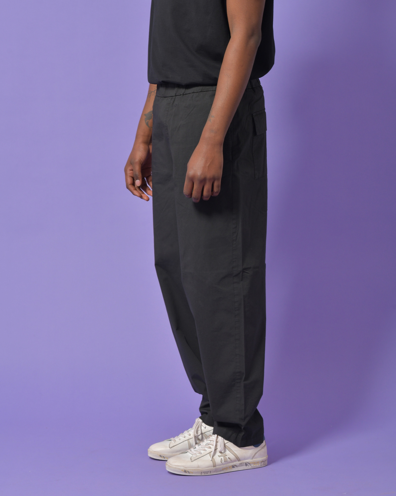 Pantalon en coton noir Alpha Studio