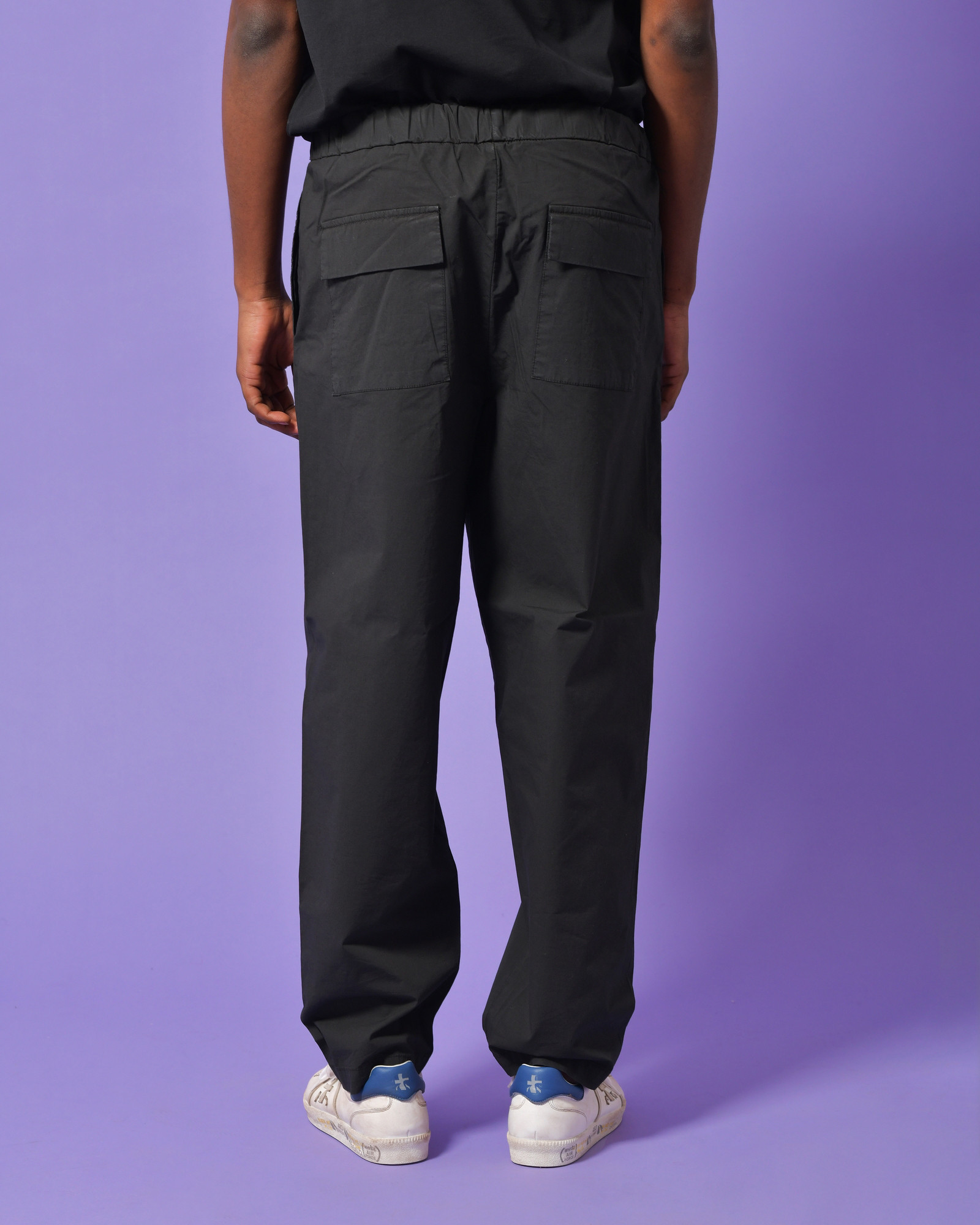 Pantalon en coton noir Alpha Studio