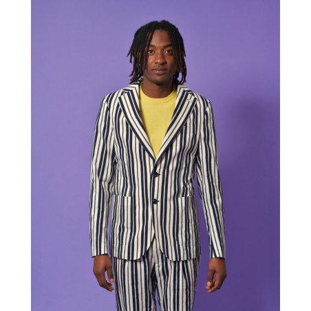 Blazer en coton à rayures Manuel Ritz