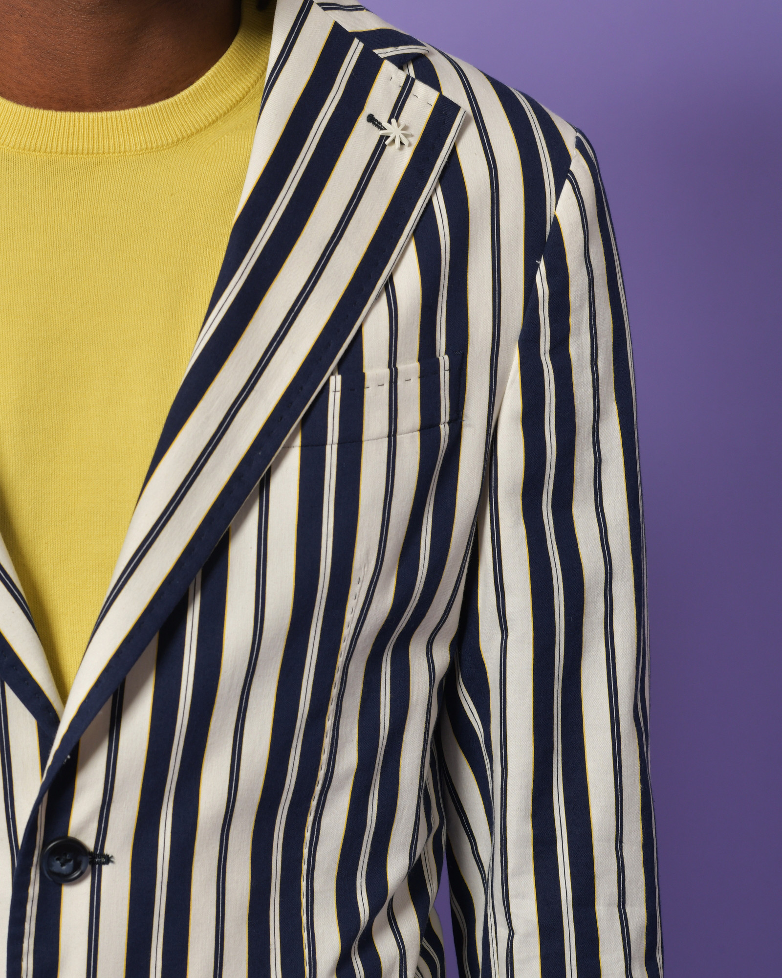 Blazer en coton à rayures Manuel Ritz