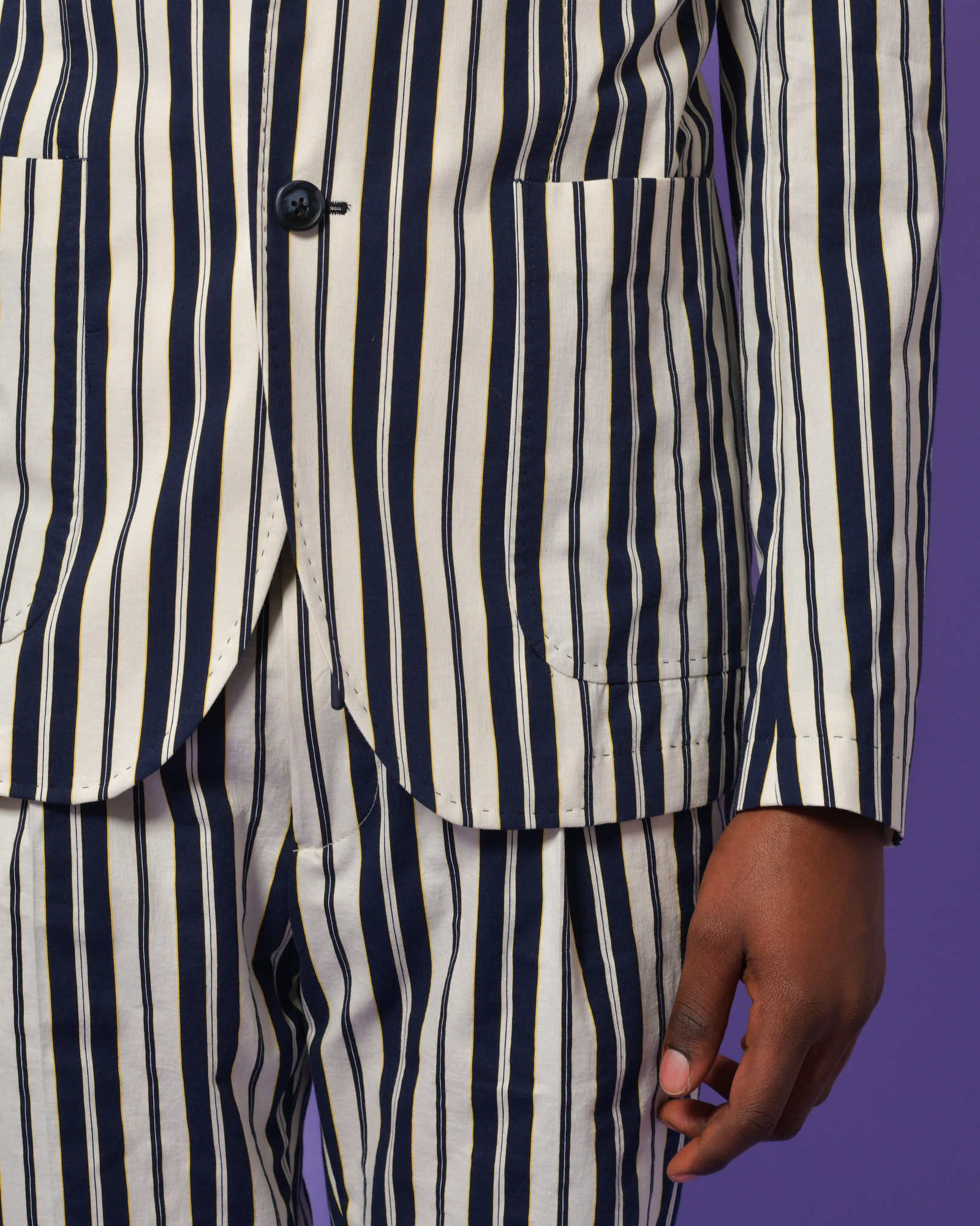 Blazer en coton à rayures Manuel Ritz