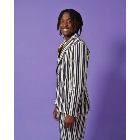 Blazer en coton à rayures Manuel Ritz