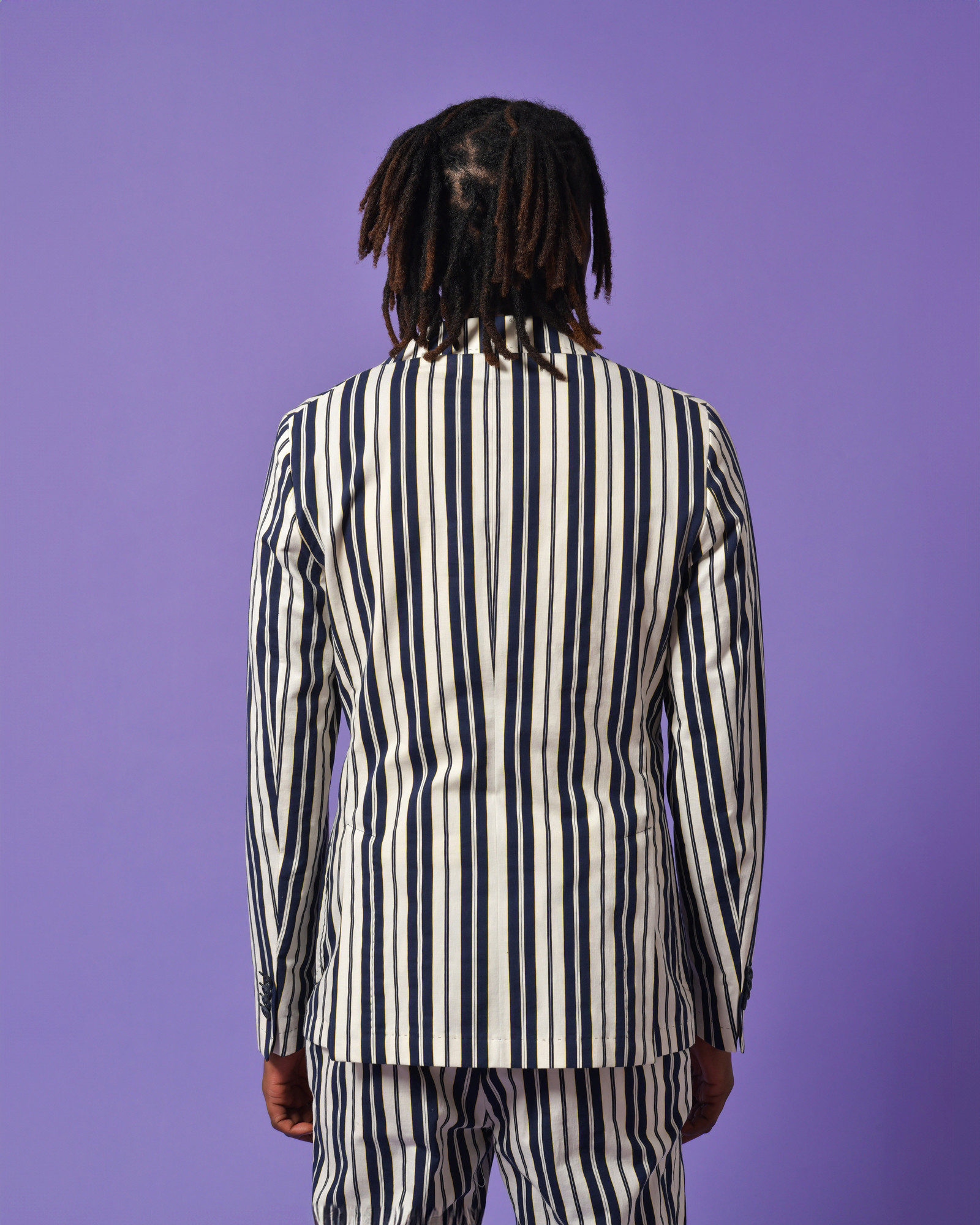 Blazer en coton à rayures Manuel Ritz