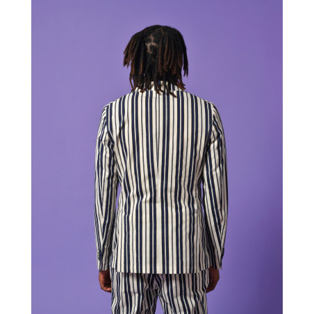 Blazer en coton à rayures Manuel Ritz