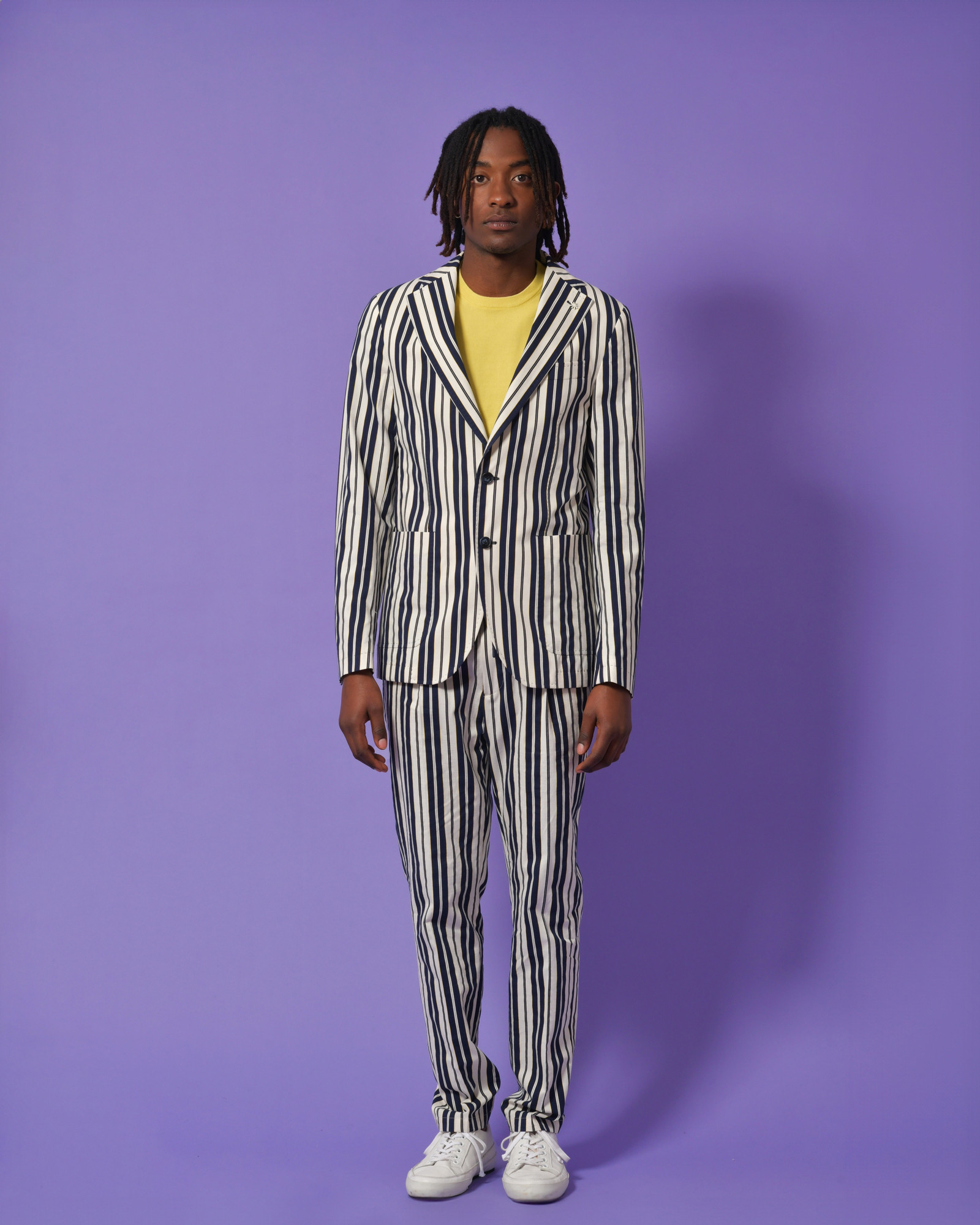 Blazer en coton à rayures Manuel Ritz