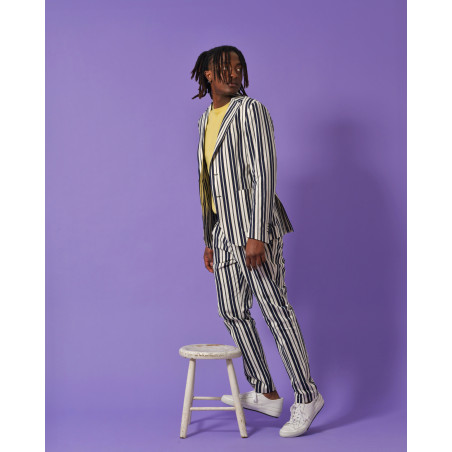 Blazer en coton à rayures Manuel Ritz