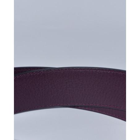 Ceinture en cuir lisse bordeaux réglable Falorni