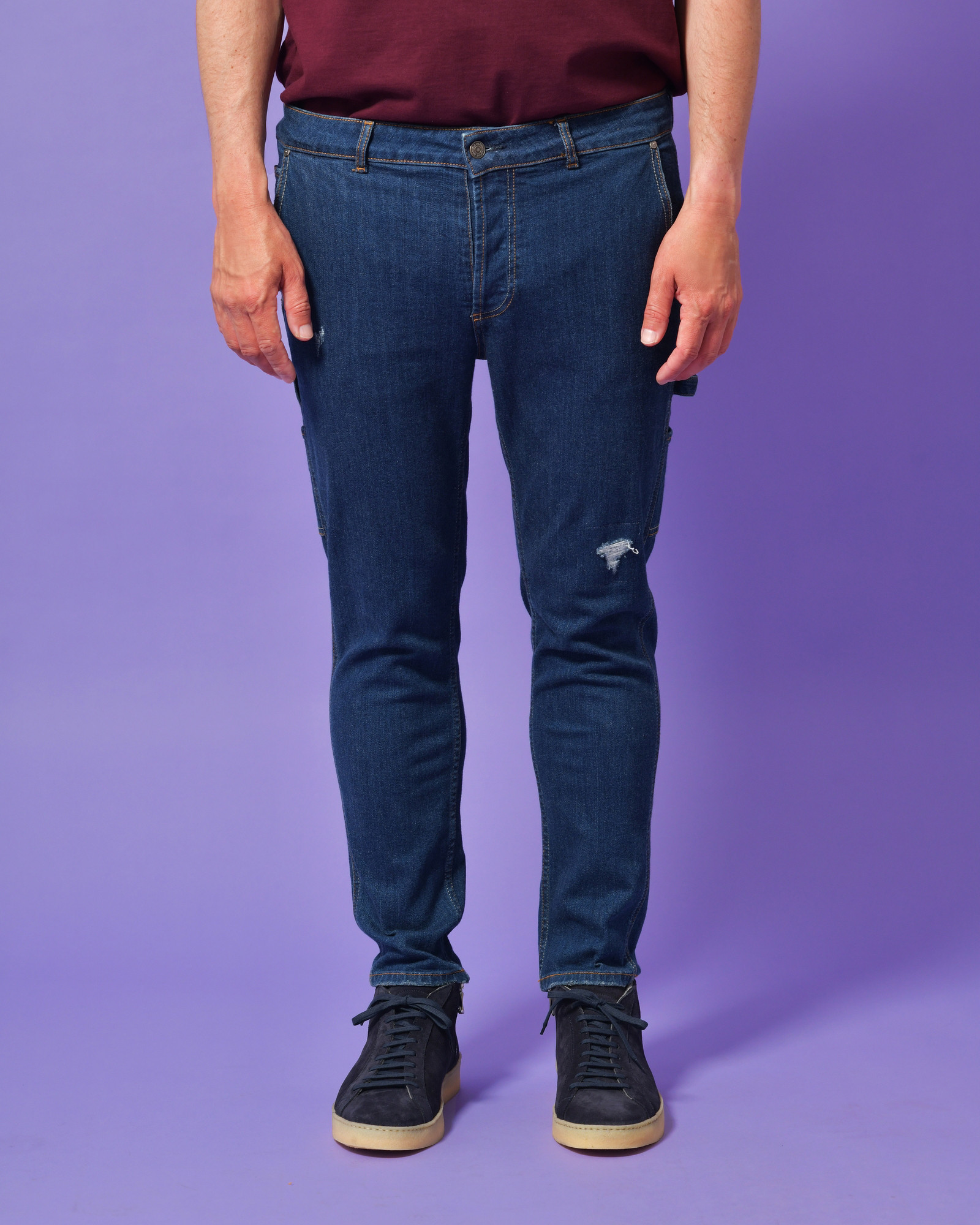 Jean cargo en coton Daniele Alessandrini