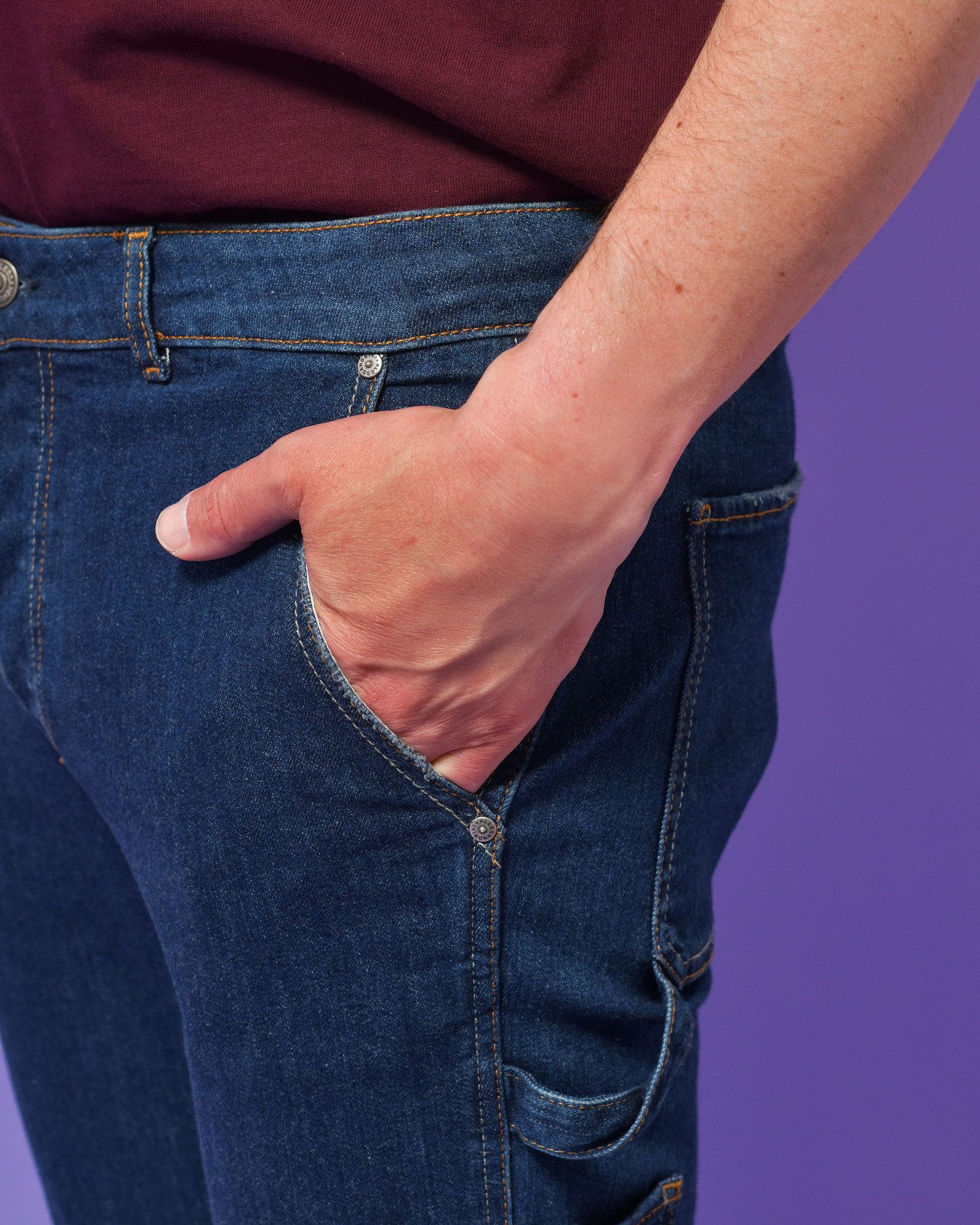 Jean cargo en coton Daniele Alessandrini