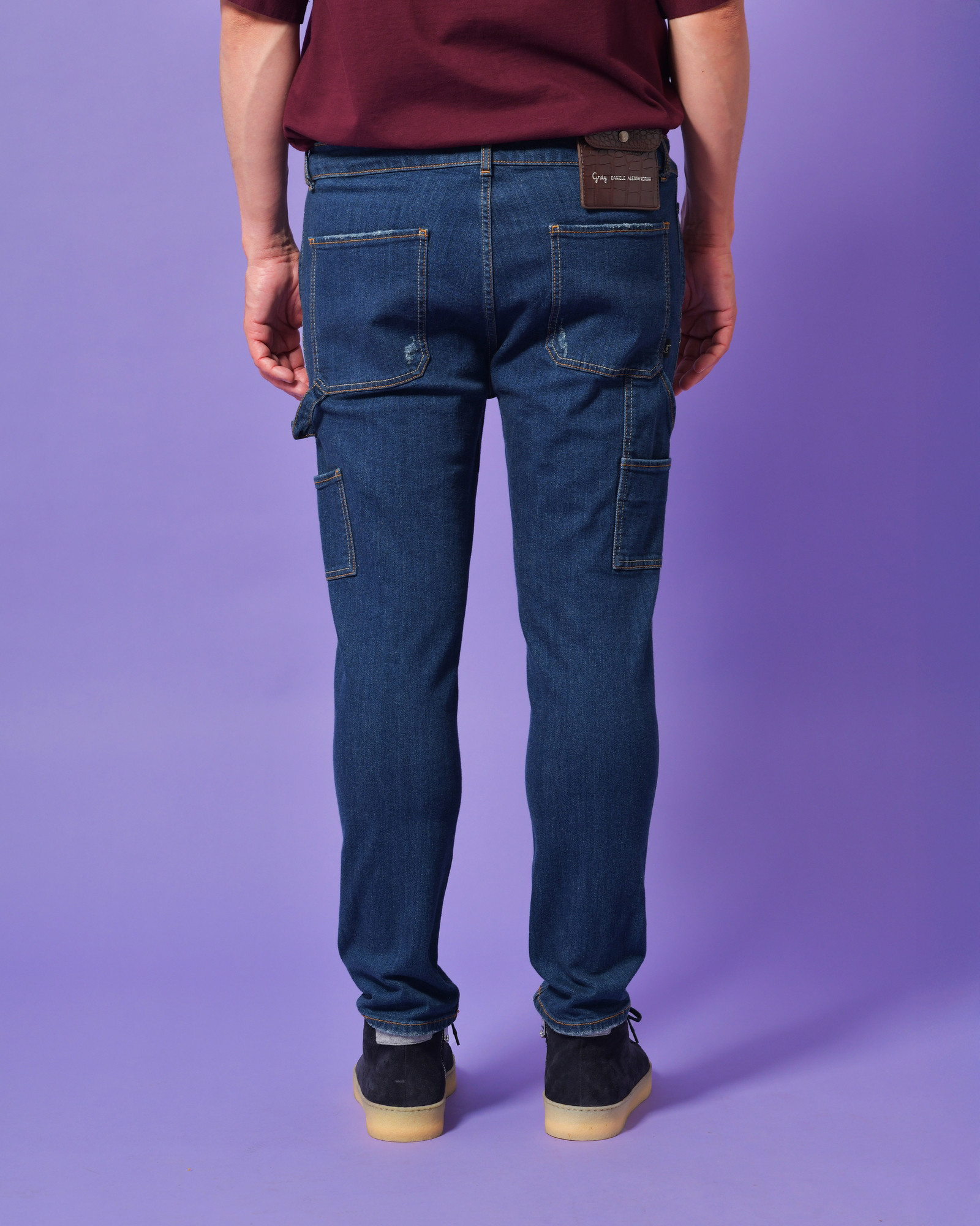 Jean cargo en coton Daniele Alessandrini