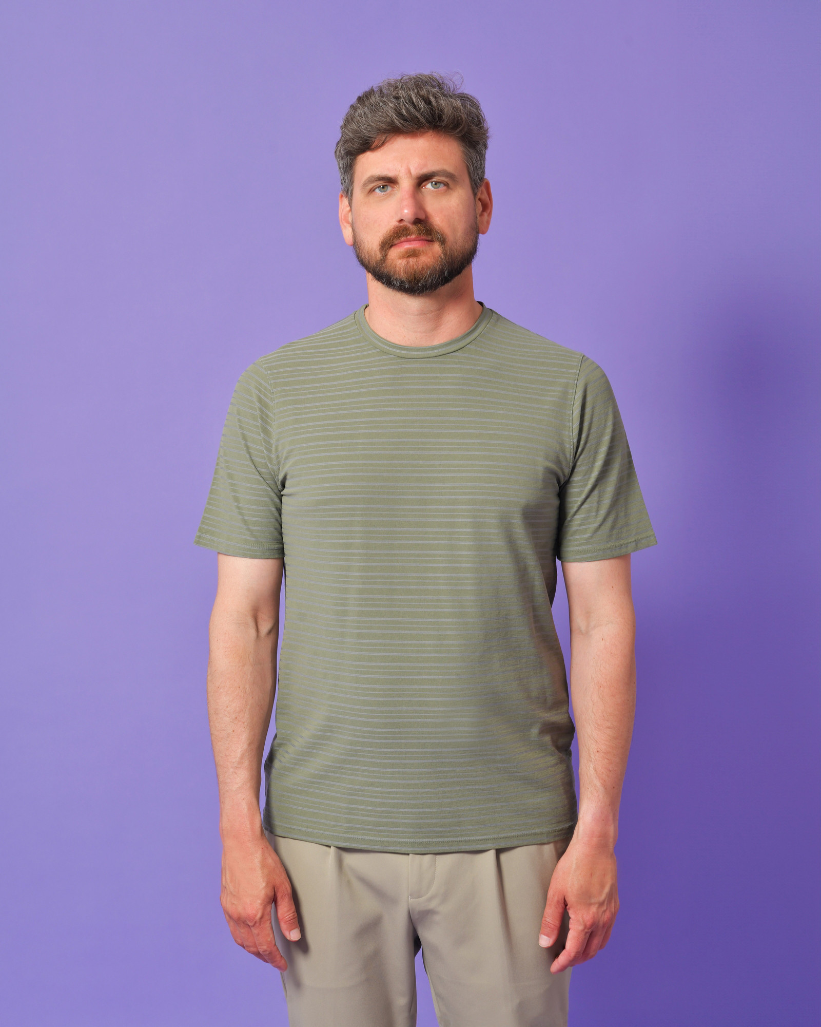 T-shirt en coton vert Alpha Studio